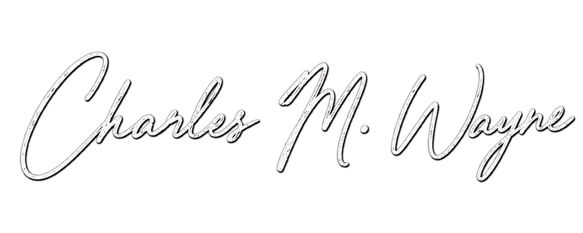 Charles M. Wayne Signature White on Black BG